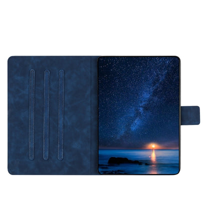 For iPad Air 11 2024 Embossed Couple Cat Smart Tablet Leather Case(Blue) - iPad Air 11 2024 Cases by buy2fix | Online Shopping UK | buy2fix