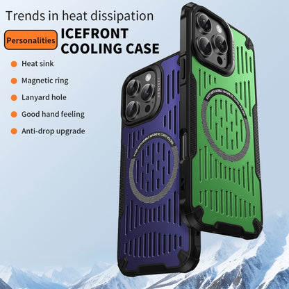 For iPhone 16 Pro Ice Front Cooling MagSafe Magnetic Phone Case(Sapphire Blue) - iPhone 16 Pro Cases by buy2fix | Online Shopping UK | buy2fix