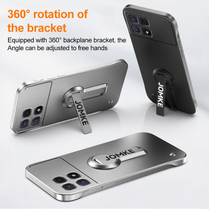 For Redmi K70 Ultra Baking Varnish 360 Rotate Holder No Frame PC Phone Case(Silver) - Xiaomi Cases by buy2fix | Online Shopping UK | buy2fix