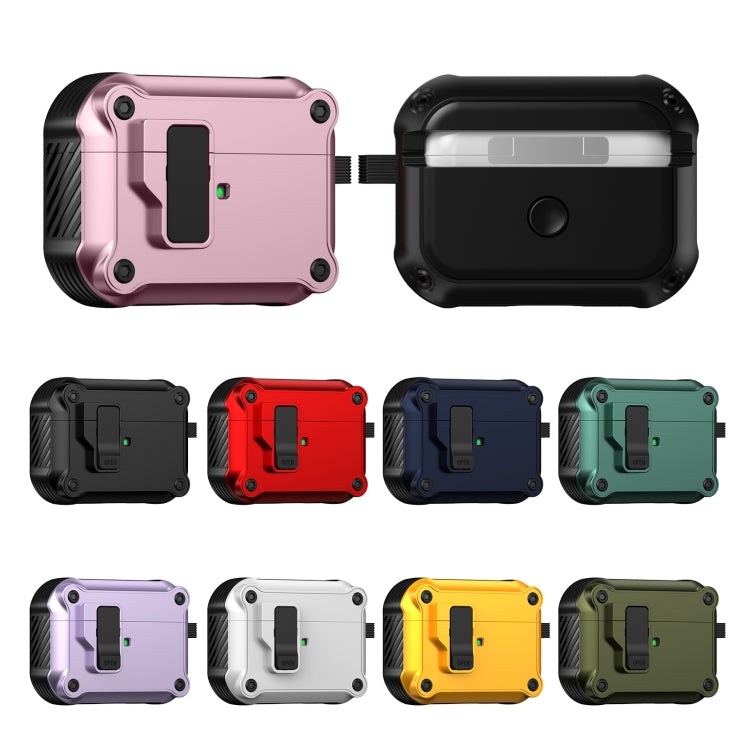 For AirPods 4 Eagle Shockproof Earphone Protective Case with Switch(Purple) - For AirPods 4 by buy2fix | Online Shopping UK | buy2fix