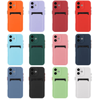 For iPhone 16 Plus Skin Feel Card Contrast Color Button TPU Phone Case(Black) - iPhone 16 Plus Cases by buy2fix | Online Shopping UK | buy2fix