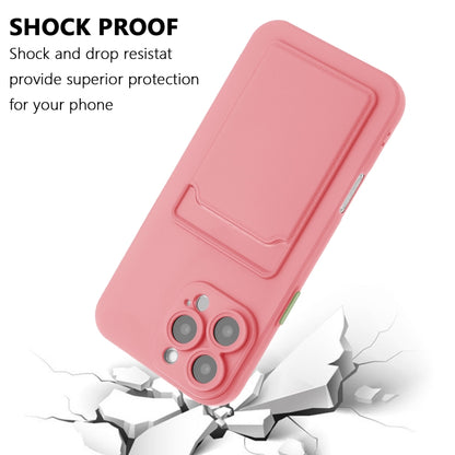 For iPhone 16 Pro Skin Feel Card Contrast Color Button TPU Phone Case(Pink) - iPhone 16 Pro Cases by buy2fix | Online Shopping UK | buy2fix