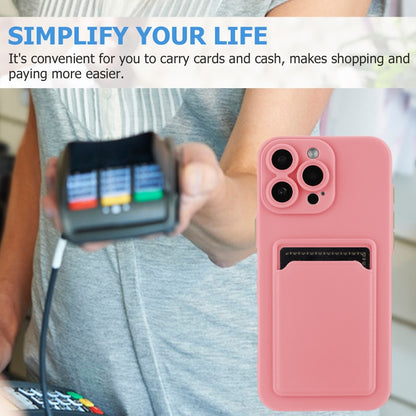 For iPhone 16 Pro Skin Feel Card Contrast Color Button TPU Phone Case(Pink) - iPhone 16 Pro Cases by buy2fix | Online Shopping UK | buy2fix