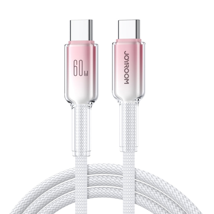 JOYROOM S-A42 Crystal Clear Series Fast Charging Data Cable, Type-C to Type-C Cable, Length: 1.2m(White) - USB-C & Type-C Cable by JOYROOM | Online Shopping UK | buy2fix