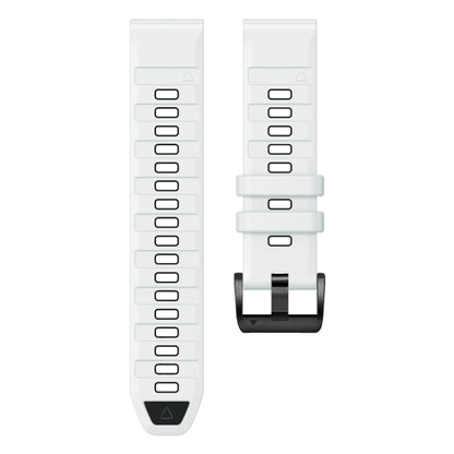 For Garmin 26mm Official Two Color Screw Buckle Quick Release Silicone Watch Band(White Black) - Watch Bands by buy2fix | Online Shopping UK | buy2fix