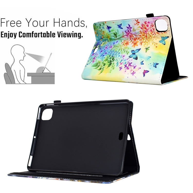 For iPad Pro 11 2024 Painted Pattern Leather Tablet Case(Colorful Flowers) - iPad Pro 11 2024 Cases by buy2fix | Online Shopping UK | buy2fix