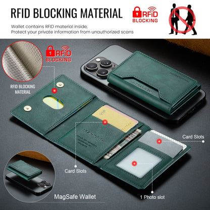 DG.MING MAGKING-K2 Series MagSafe RFID Card Bag(Green) - Card & Passport Bags by DG.MING | Online Shopping UK | buy2fix