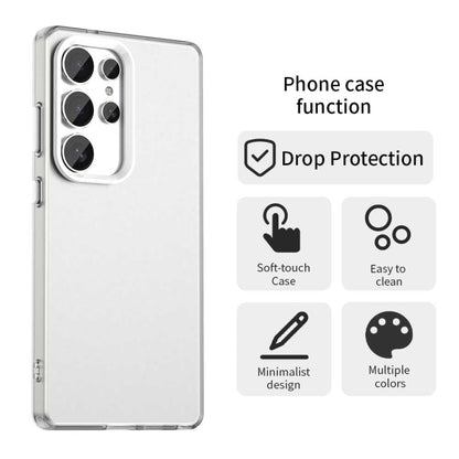 For Samsung Galaxy S25 Ultra 5G Candy PC Hybrid TPU Shockproof Phone Case(White) - Galaxy S25 Ultra 5G Cases by buy2fix | Online Shopping UK | buy2fix