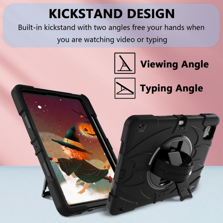 For iPad Pro 11 2022 / Air 10.9 2022 Bat Hand Grip Turntable Stand Tablet Case(Black) - iPad Pro 11 (2022/2021) Cases by buy2fix | Online Shopping UK | buy2fix