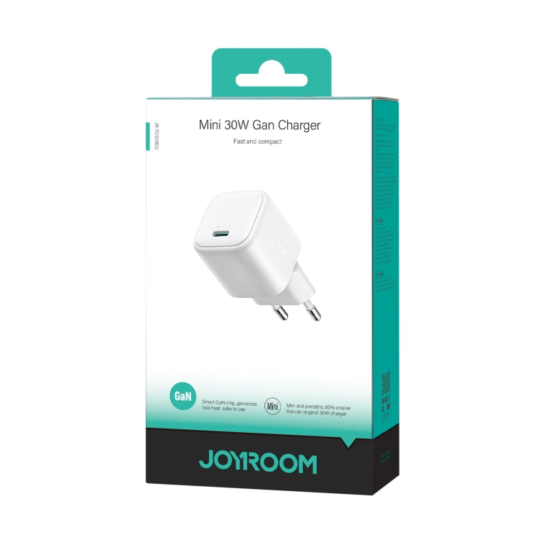 JOYROOM JR-TCG15 30W GaN USB-C / Type-C Port Mini Charger, Plug:EU Plug(White) - USB Charger by JOYROOM | Online Shopping UK | buy2fix