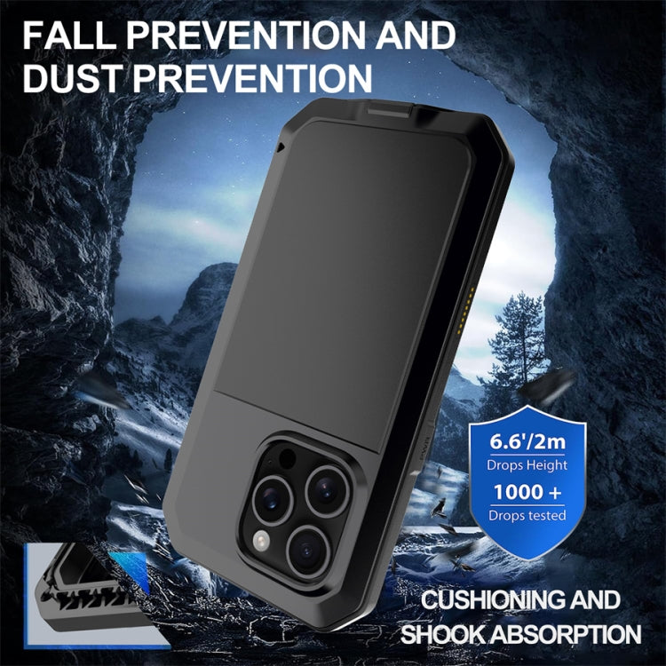 For iPhone 16 Pro Max Shockproof IP54 Life Waterproof Phone Case(Black) - iPhone 16 Pro Max Cases by buy2fix | Online Shopping UK | buy2fix