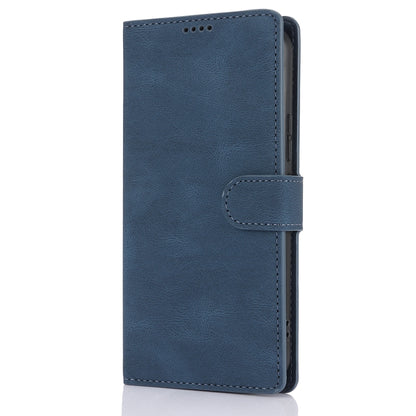 For iPhone 16 Fantasy Skin-feel Calfskin Texture Leather Phone Case(Blue) - iPhone 16 Cases by buy2fix | Online Shopping UK | buy2fix