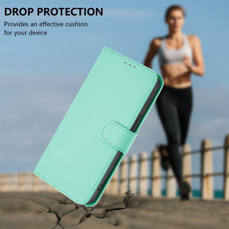 For Sony Xperia 1 VI 2024 Skin Feel Solid Color Leather Phone Case with Lanyard(Mint Green) - Sony Cases by buy2fix | Online Shopping UK | buy2fix