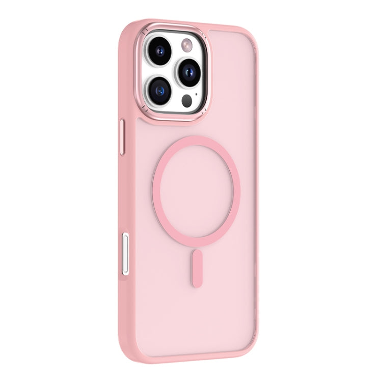 For iPhone 16 Pro Max Mutural Skin Feel Series Frosted MagSafe Magnetic Phone Case(Pink) - iPhone 16 Pro Max Cases by Mutural | Online Shopping UK | buy2fix