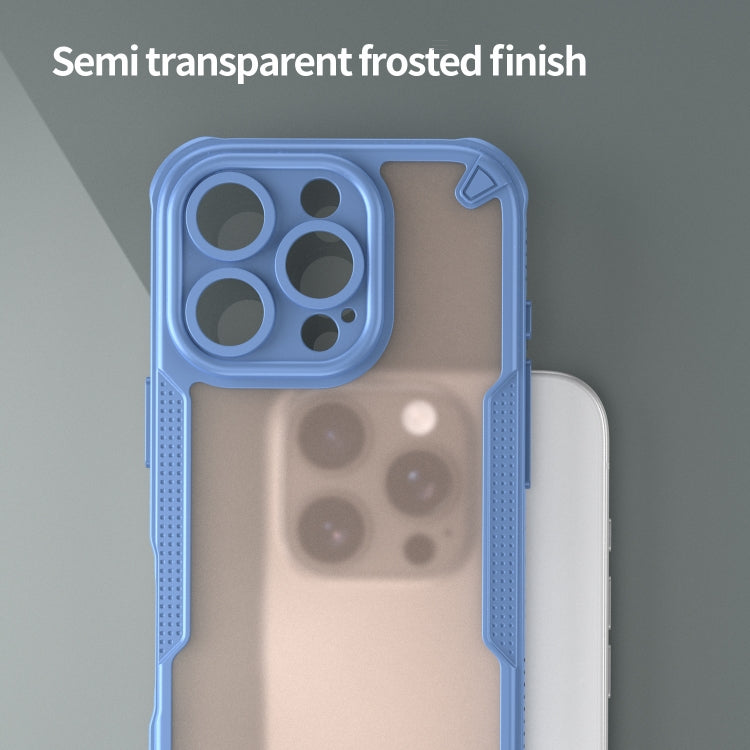 For iPhone 16 Pro Max Armor Glaze PC Hybrid TPU Phone Case(Blue) - iPhone 16 Pro Max Cases by buy2fix | Online Shopping UK | buy2fix