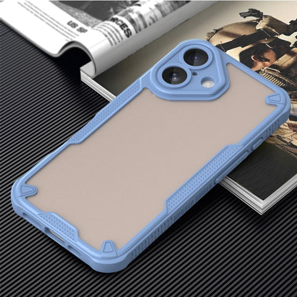 For iPhone 16 Plus Armor Glaze PC Hybrid TPU Phone Case(Blue) - iPhone 16 Plus Cases by buy2fix | Online Shopping UK | buy2fix