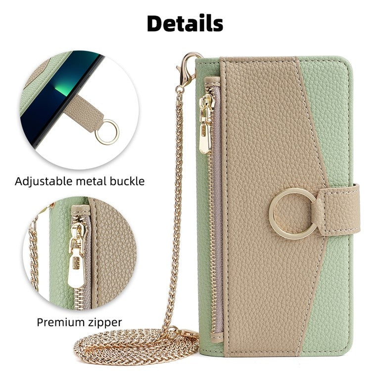 For iPhone 16 Plus Crossbody Litchi Texture Leather Phone Case(Green) - iPhone 16 Plus Cases by buy2fix | Online Shopping UK | buy2fix