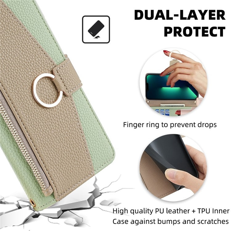 For iPhone 16 Pro Crossbody Litchi Texture Leather Phone Case(Green) - iPhone 16 Pro Cases by buy2fix | Online Shopping UK | buy2fix