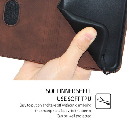 For iPhone 16 Pro Skin Feel Magnetic Leather Phone Case(Dark Brown) - iPhone 16 Pro Cases by buy2fix | Online Shopping UK | buy2fix