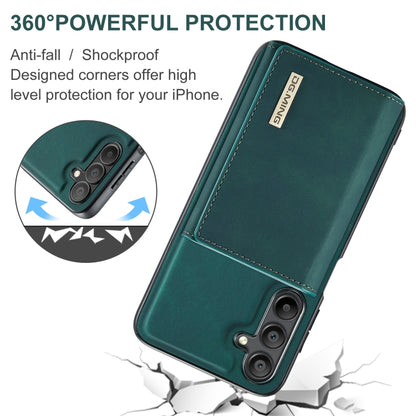 For Samsung Galaxy A16 5G DG.MING M1 Series 3-Fold Multi Card Wallet + Magnetic Phone Case(Green) - Galaxy Phone Cases by DG.MING | Online Shopping UK | buy2fix