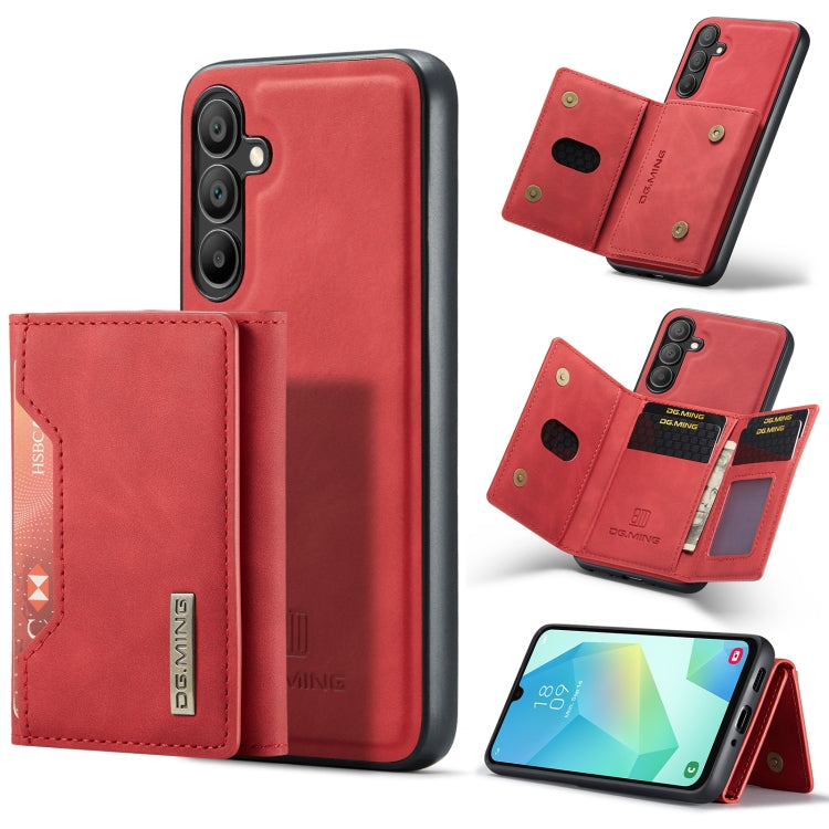 For Samsung Galaxy A16 5G DG.MING M2 Series 3-Fold Multi Card Bag + Magnetic Phone Case(Red) - Galaxy Phone Cases by DG.MING | Online Shopping UK | buy2fix