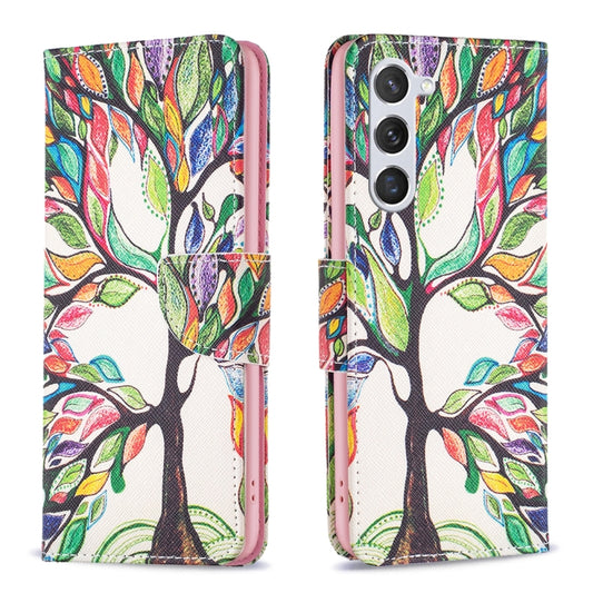 For Samsung Galaxy S25 5G Colored Drawing Pattern Leather Phone Case(Tree Life) - Galaxy S25 5G Cases by buy2fix | Online Shopping UK | buy2fix