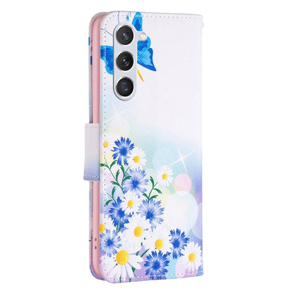 For Samsung Galaxy S25 5G Colored Drawing Pattern Leather Phone Case(Butterfly Love) - Galaxy S25 5G Cases by buy2fix | Online Shopping UK | buy2fix