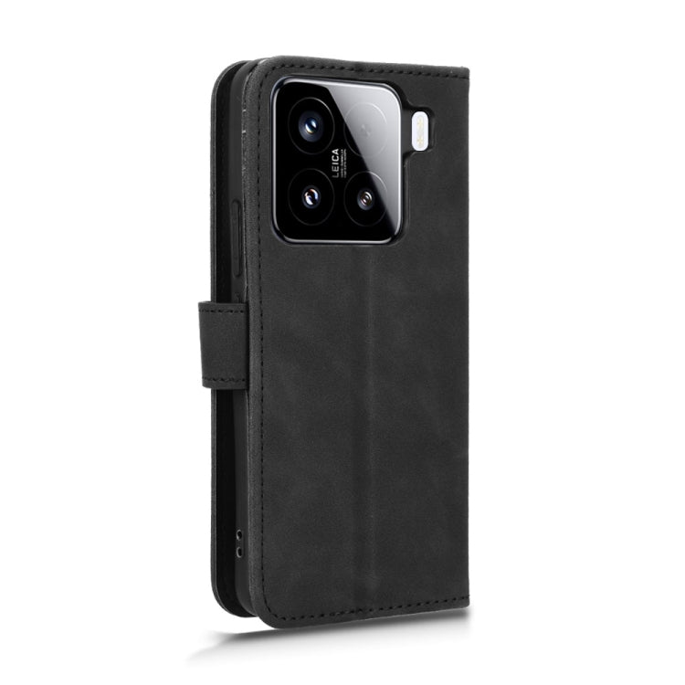 For Xiaomi 15 Skin Feel Magnetic Flip Leather Phone Case(Black) - Xiaomi Cases by buy2fix | Online Shopping UK | buy2fix