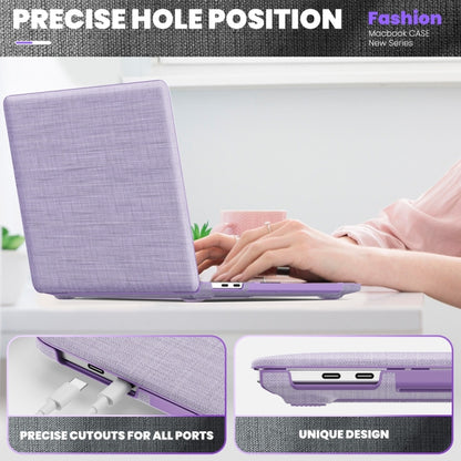 For MacBook Pro 13.3 inch M1 A2338 Fabric Magnetic Holder Laptop Protective Case(Purple) - MacBook Pro Cases by buy2fix | Online Shopping UK | buy2fix