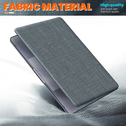 For MacBook Air 13.6 inch A3113 / A2681 Fabric Magnetic Holder Laptop Protective Case(Grey) - MacBook Air Cases by buy2fix | Online Shopping UK | buy2fix