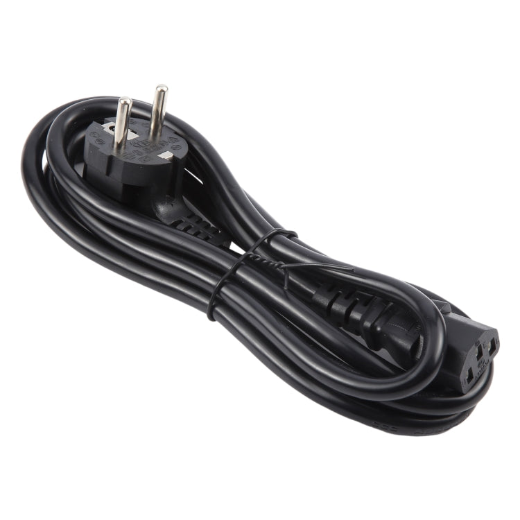 EU Plug Computer PC Power Cord 3 Pin Cable, Length:1.5m(Black) - Power Cord by buy2fix | Online Shopping UK | buy2fix