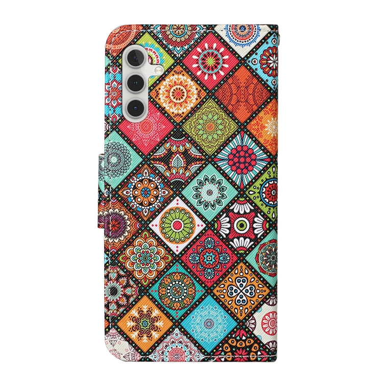 For Samsung Galaxy S25+ 5G Colored Drawing Pattern Leather Phone Case(Ethnic Style) - Galaxy S25+ 5G Cases by buy2fix | Online Shopping UK | buy2fix