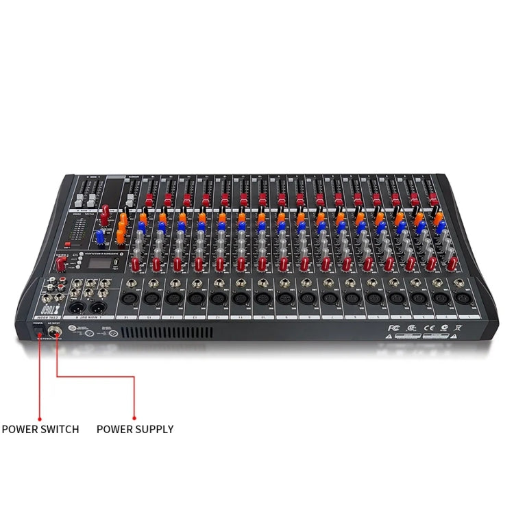 XTUGA CT160X 16-Channels Audio Mixer DJ Mixing Console with 48V Power Supply(AU Plug) - Live Sound Effects Processors by XTUGA | Online Shopping UK | buy2fix