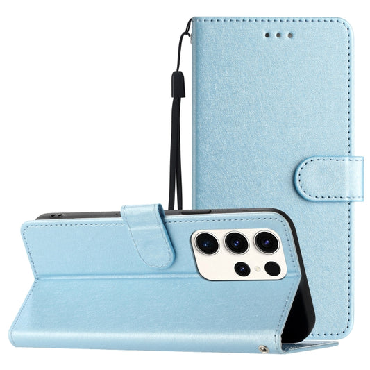 For Samsung Galaxy S25 Ultra 5G Silk Texture Horizontal Flip Leather Phone Case(Light Blue) - Galaxy S25 Ultra 5G Cases by buy2fix | Online Shopping UK | buy2fix