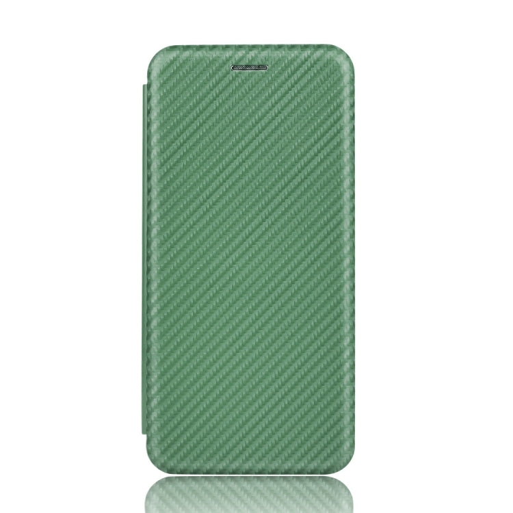 For Blackview BV5500 / BV5500 Pro / BV5500 Plus Carbon Fiber Texture Horizontal Flip TPU + PC + PU Leather Case with Card Slot(Green) - More Brand by buy2fix | Online Shopping UK | buy2fix