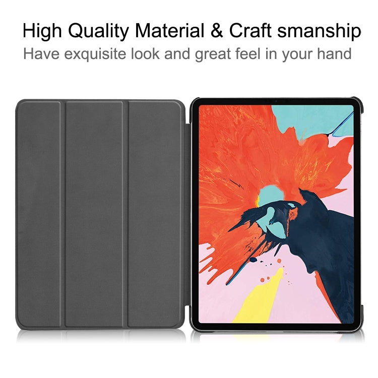 For iPad Air 11 2024 / 2022 / 2020 10.9 Colored Drawing Horizontal Flip Leather Case with Three-folding Holder & Sleep / Wake-up Function(Apricot Flower) - iPad Air (2022) / (2020) 10.9 Cases by buy2fix | Online Shopping UK | buy2fix