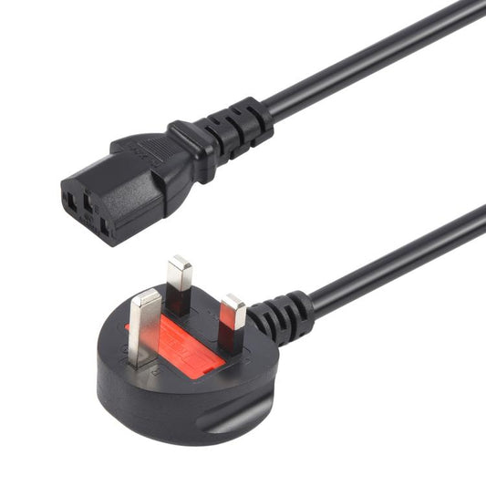 Big UK Plug Computer PC Power Cord 3 Pin Cable 0.5 Square, Length:1.8m(Black) - Power Cord by buy2fix | Online Shopping UK | buy2fix