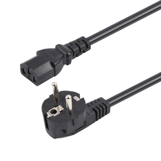 EU Plug Computer PC Power Cord 3 Pin Cable 0.5 Square, Length:1.8m(Black) - Power Cord by buy2fix | Online Shopping UK | buy2fix