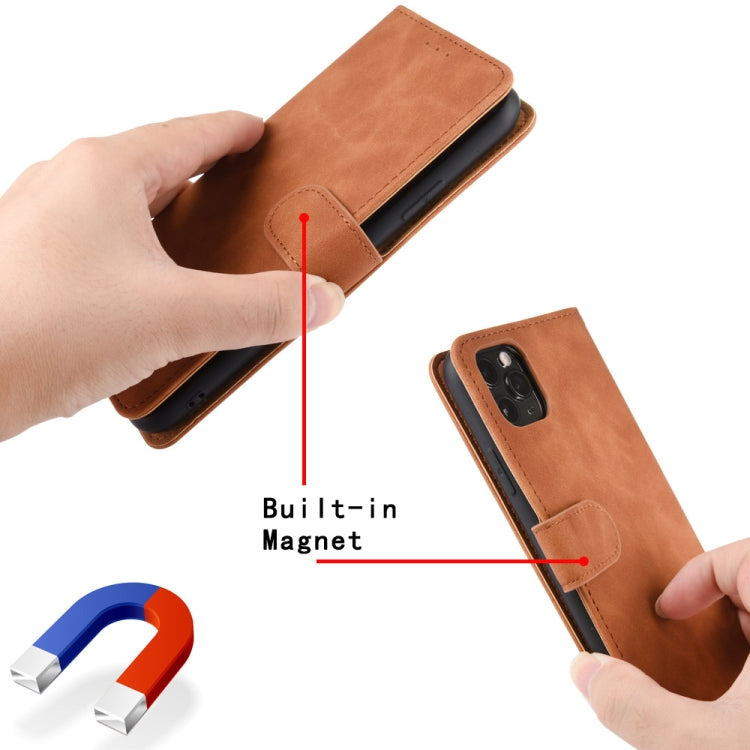 For Blackview A80 Pro Solid Color Skin Feel Magnetic Buckle Horizontal Flip Calf Texture PU Leather Case with Holder & Card Slots & Wallet(Brown) - More Brand by buy2fix | Online Shopping UK | buy2fix