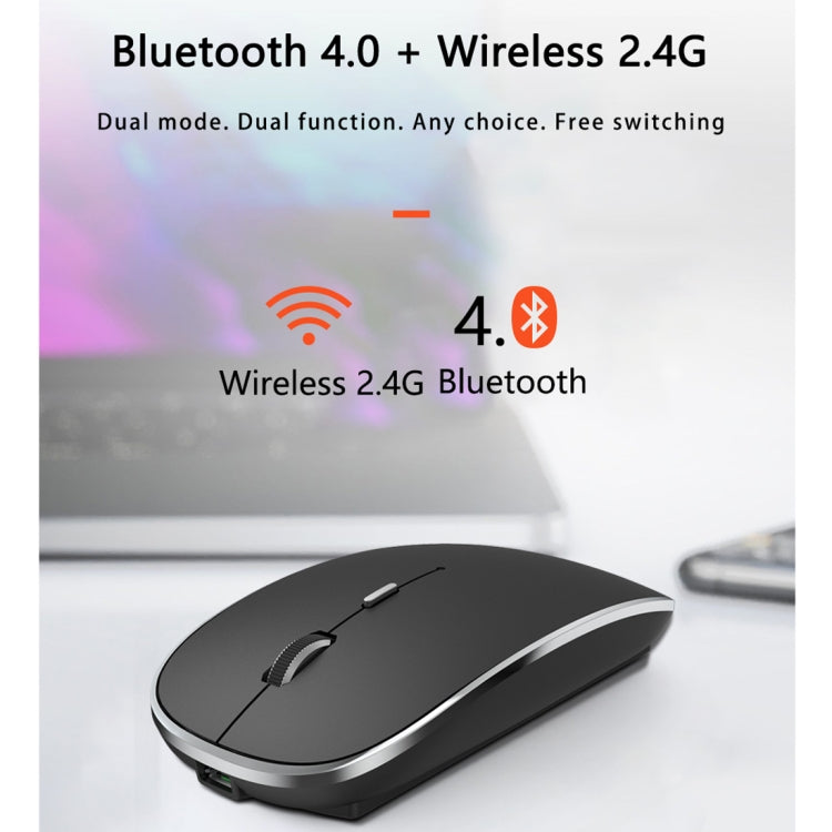 WIWU Wimic Lite WM102 2.4G Simple Office Home Rechargeable Mute Wireless Mouse(Silver) - Wireless Mice by WIWU | Online Shopping UK | buy2fix