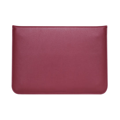 PU Leather Ultra-thin Envelope Bag Laptop Bag for MacBook Air / Pro 13 inch, with Stand Function(Wine Red) - Protective Bags by buy2fix | Online Shopping UK | buy2fix