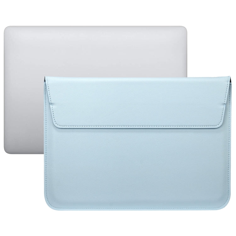 PU Leather Ultra-thin Envelope Bag Laptop Bag for MacBook Air / Pro 13 inch, with Stand Function(Sky Blue) - Protective Bags by buy2fix | Online Shopping UK | buy2fix