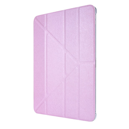 Silk Texture Horizontal Deformation Flip Leather Case with Three-folding Holder For iPad Air 11 2024 / Air 2022 / 2020 10.9(Pink) - iPad Air (2022) / (2020) 10.9 Cases by buy2fix | Online Shopping UK | buy2fix