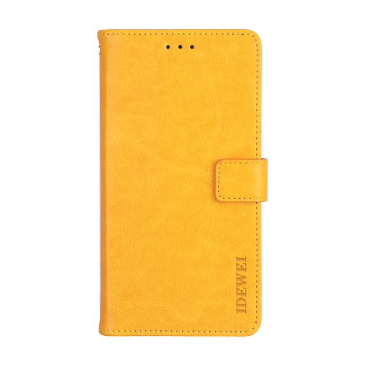 For Blackview BV9900 Pro idewei Crazy Horse Texture Horizontal Flip Leather Case with Holder & Card Slots & Wallet(Yellow) - More Brand by idewei | Online Shopping UK | buy2fix