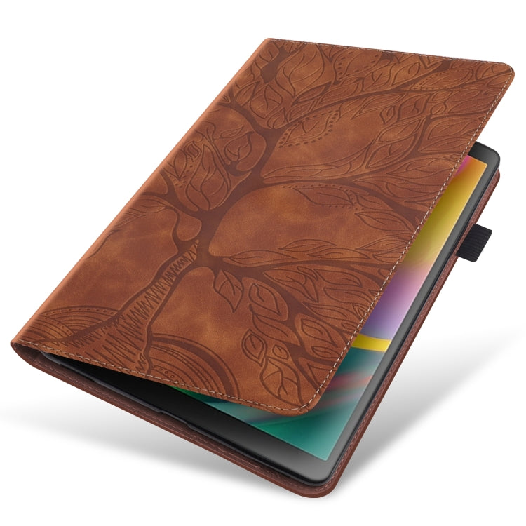 For Huawei MediaPad M5 10.8 inch Life Tree Series Horizontal Flip Leather Case with Holder & Card Slots & Pen Slot(Brown) - Huawei by buy2fix | Online Shopping UK | buy2fix