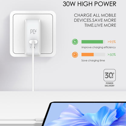 LDNIO A4403C 30W PD + Auto-id Foldable Fast Travel Charger with 1m USB-C / Type-C Cable, EU Plug - USB Charger by LDNIO | Online Shopping UK | buy2fix