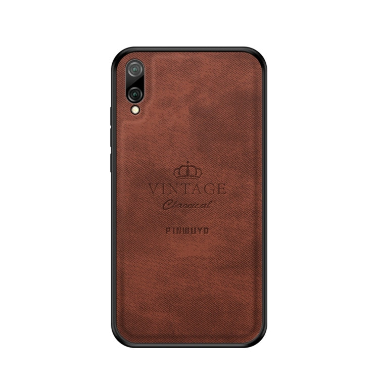 PINWUYO Shockproof Waterproof Full Coverage PC + TPU + Skin Protective Case for Huawei Enjoy 9 / Y7 2019 / Y7 Pro 2019 (Brown) - Huawei Cases by PINWUYO | Online Shopping UK | buy2fix