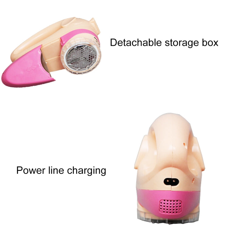 Household Upgrade Pig Shape Fluffy Trimmer Hairballs Clip Clothes Hair Removal Shaving Machine - Sponges, Cloths & Brushes by buy2fix | Online Shopping UK | buy2fix