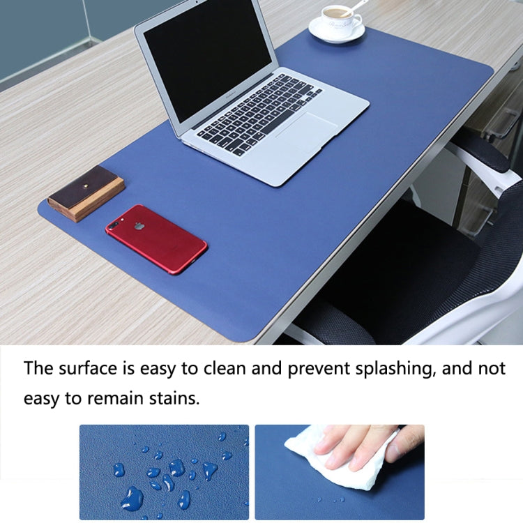 Multifunction Business Double Sided PU Leather Mouse Pad Keyboard Pad Table Mat Computer Desk Mat, Size: 90 x 45cm(Green + Silver) - Desk Pads by buy2fix | Online Shopping UK | buy2fix