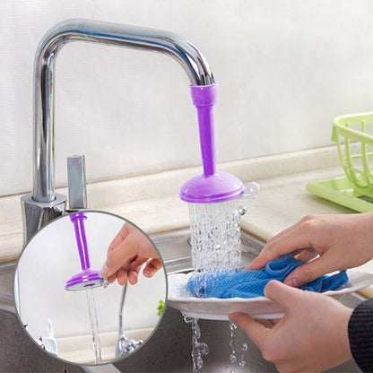 2 PCS Faucet Splash Water-saving Shower Bath Adjustable Valve Filter Water Saving Devices, Small Size: 6.5 x 10.5cm, Suitable for 17mm Diameter Round Faucets(Purple) - Faucets & Accessories by buy2fix | Online Shopping UK | buy2fix